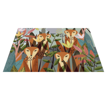Mantel individual niños "mirándote" animales de la jungla - TenVinilo