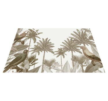 Individual mesa moderno Fauna tropical de la vendimia - TenVinilo