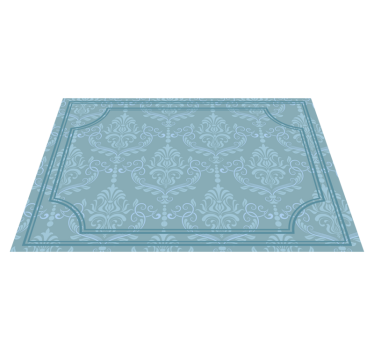 Individual mesa elegante barroco floral azul - TenVinilo