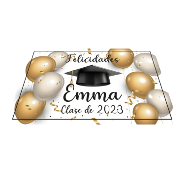 Individual mesa nombre graduado personalizable - TenVinilo