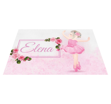 Mantel individual bailarina de ballet con nombre - TenVinilo