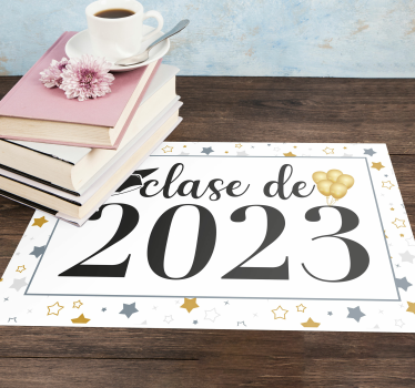 Mantel individual clase de año personalizable - TenVinilo