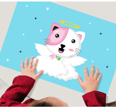 Individual mesa infantil gato Ángel lindo - TenVinilo