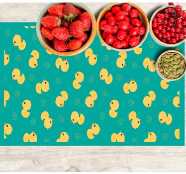 Individual mesa infantil patrón de patitos adorables - TenVinilo