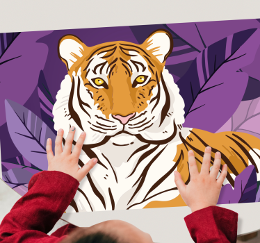 Individual mesa infantil retrato de tigre majestuoso - TenVinilo