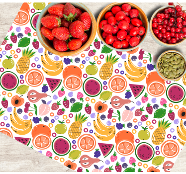 Individual mesa moderno Diferentes frutas - TenVinilo