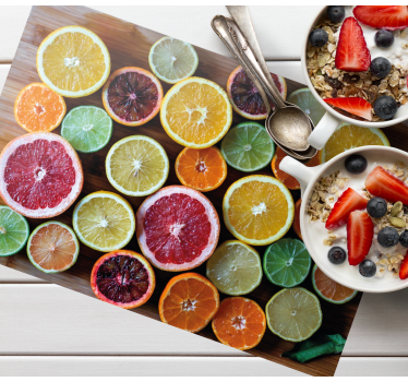 Individual original mesa arreglo de frutas cítricas - TenVinilo