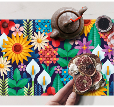 Individual original mesa arreglo floral vibrante - TenVinilo
