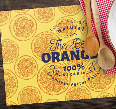 Individual original mesa patrón naranja orgánico - TenVinilo