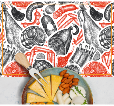 Individual original mesa patrones de ilustración de comida - TenVinilo