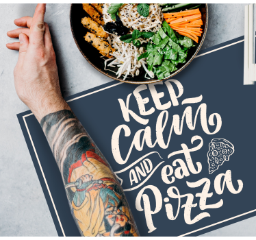 Mantel individual frases la calma es pizza - TenVinilo