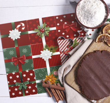 Manteles individuales de navidad con regalos - TenVinilo