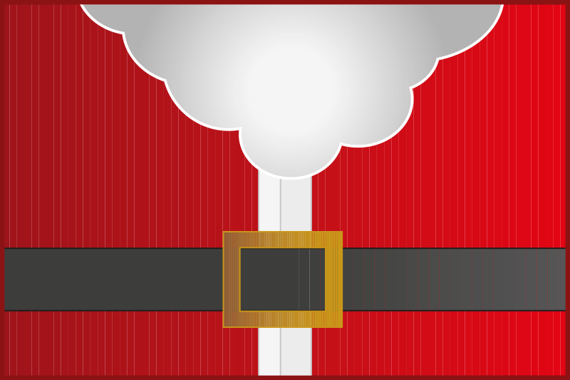 Mantel individual navidad ropa de Santa Claus - TenVinilo