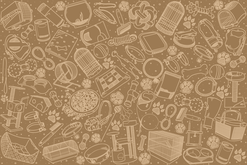 Mantel individual imitación elementos de cocina intrincados - TenVinilo