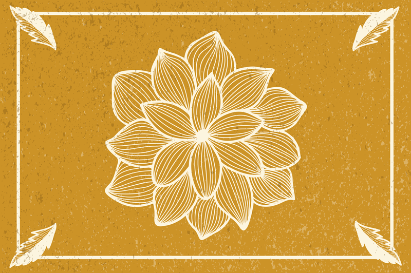 Individual original mesa motivo botánico elegante - TenVinilo