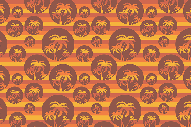 Individual original mesa patrones de palmas tropicales - TenVinilo