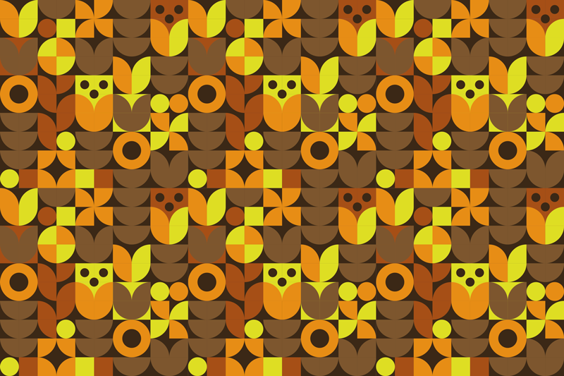 Individual original mesa patrones geométricos coloridos - TenVinilo