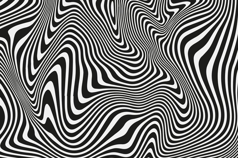 Mantel individual moderno Líneas de efecto 3d - TenVinilo