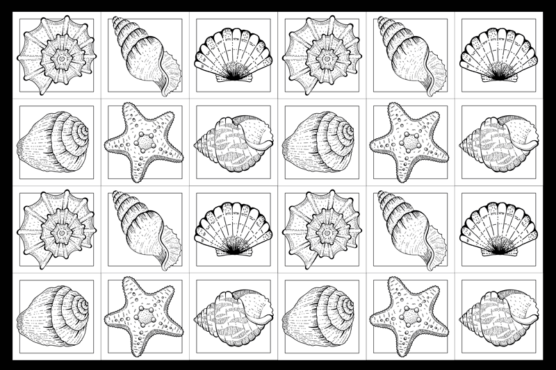 Individual original mesa motivo de conchas - TenVinilo