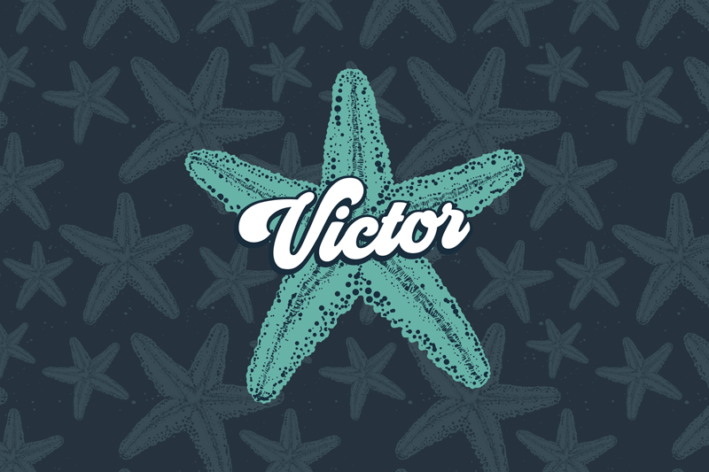 Individual mesa personalizable estrella de mar personalizada - TenVinilo
