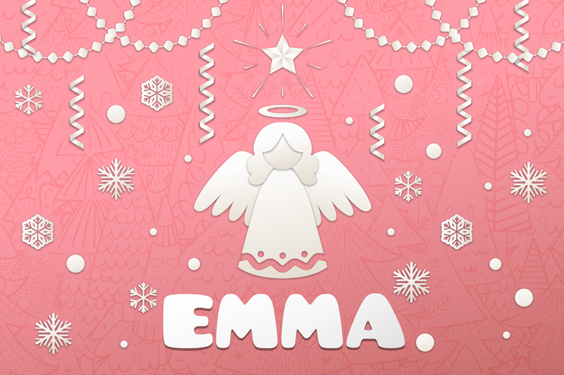 Mantel individual navideño tema de Ángel - TenVinilo