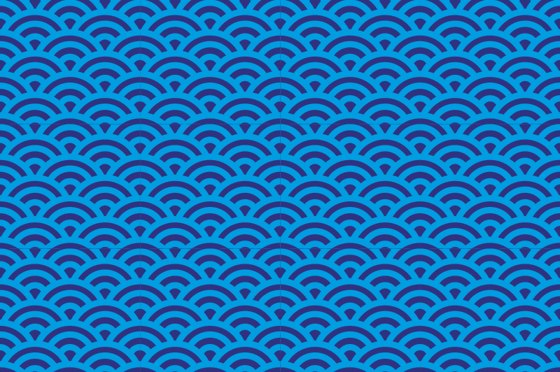 Mantel individual imitación elemento de ola curva - TenVinilo