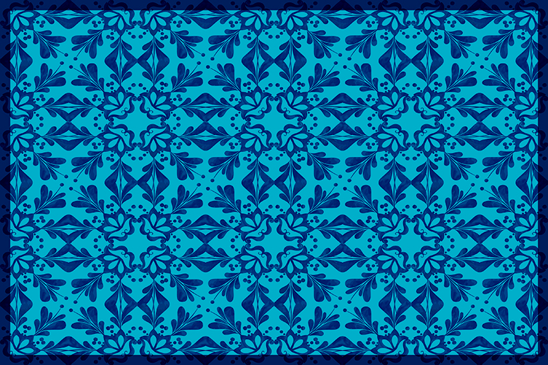 Mantel individual imitación idea botánica elegante - TenVinilo