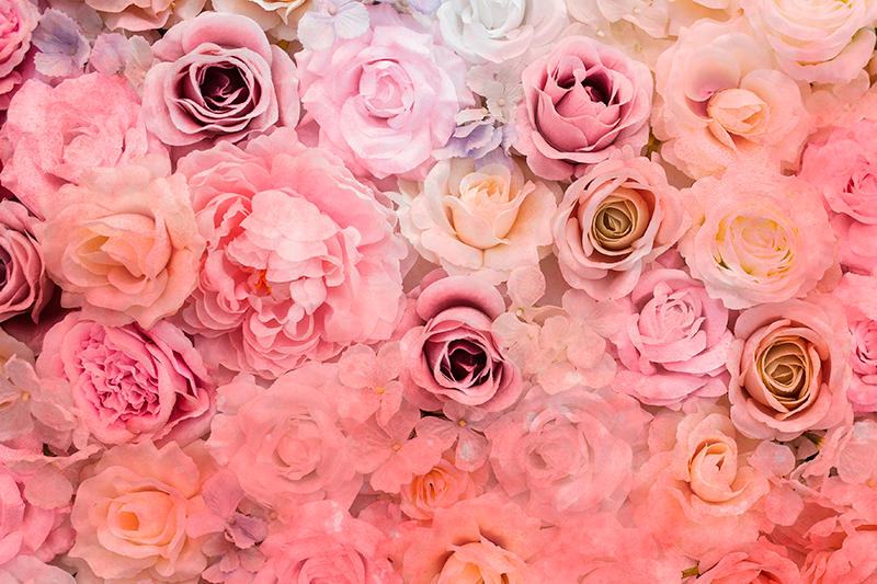 Mantel individual imitación patrón de rosas florales - TenVinilo