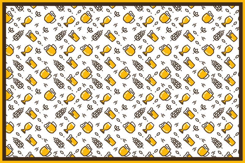 Individual original mesa Íconos de cerveza artesanal - TenVinilo