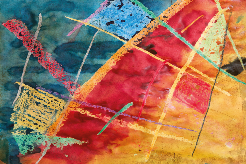 Individual original mesa patrones geométricos vibrantes - TenVinilo