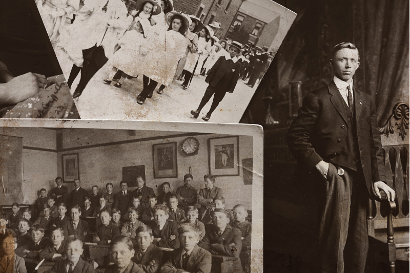 Mantel individual casa collage de fotos vintage - TenVinilo