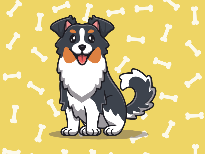 Individual mesa infantil personaje de perro lindo - TenVinilo