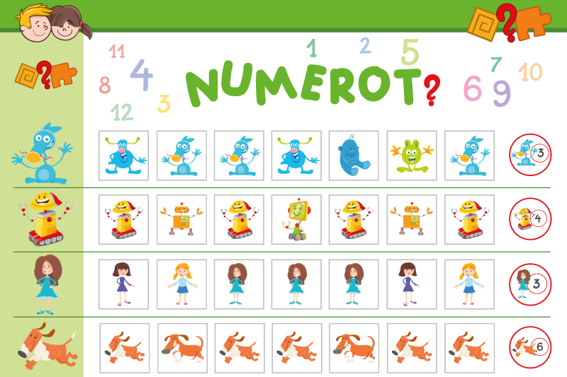 Mantel individual infantil Calcular niños - TenVinilo