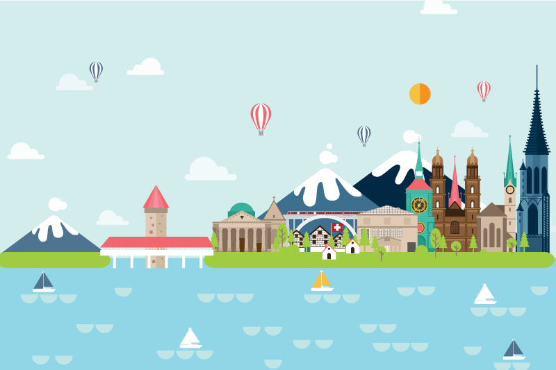 Individual original mesa escena colorida de ciudad - TenVinilo