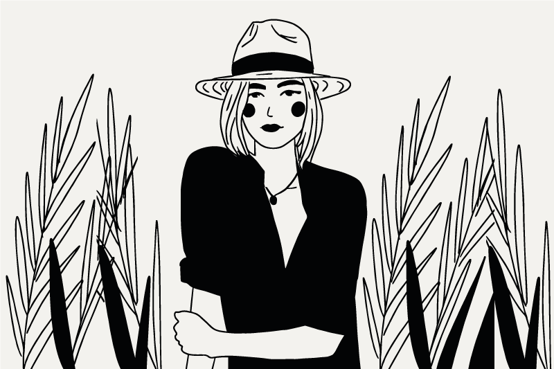 Mantel individual original Retrato en blanco y negro - TenVinilo