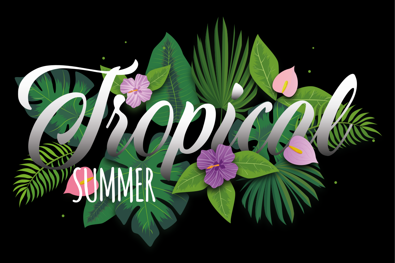 Individual original mesa ambiente tropical verano - TenVinilo