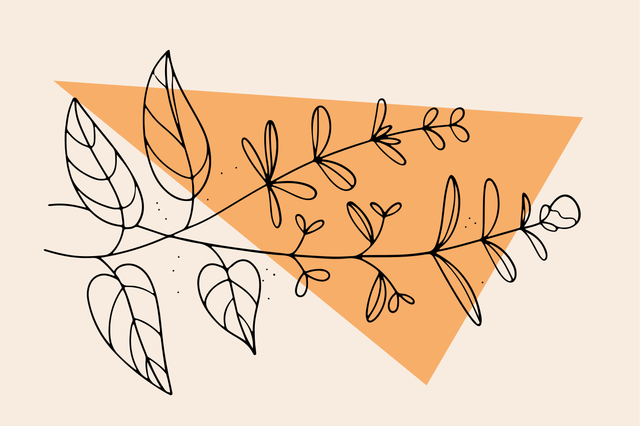 Individual original mesa diseño abstracto floral - TenVinilo