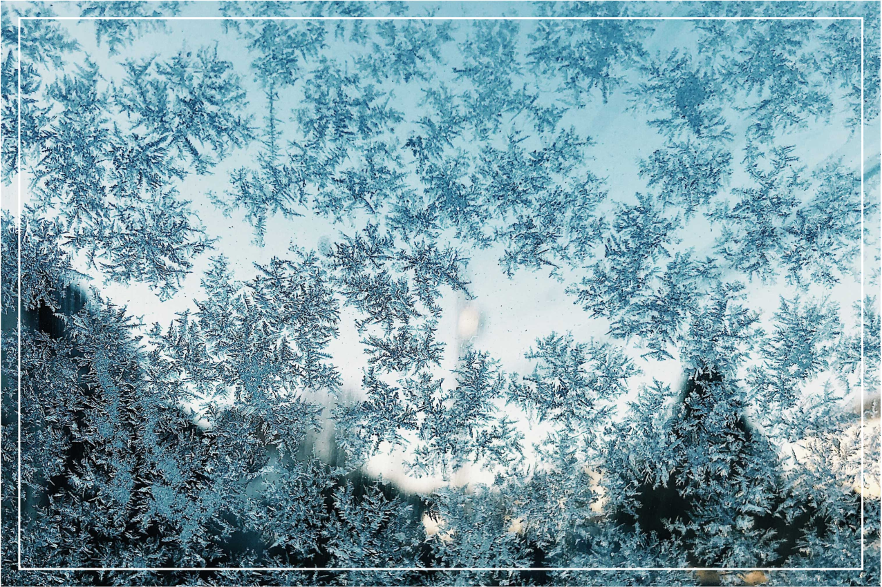 Mantel individual imitación patrón hielo escarchado - TenVinilo