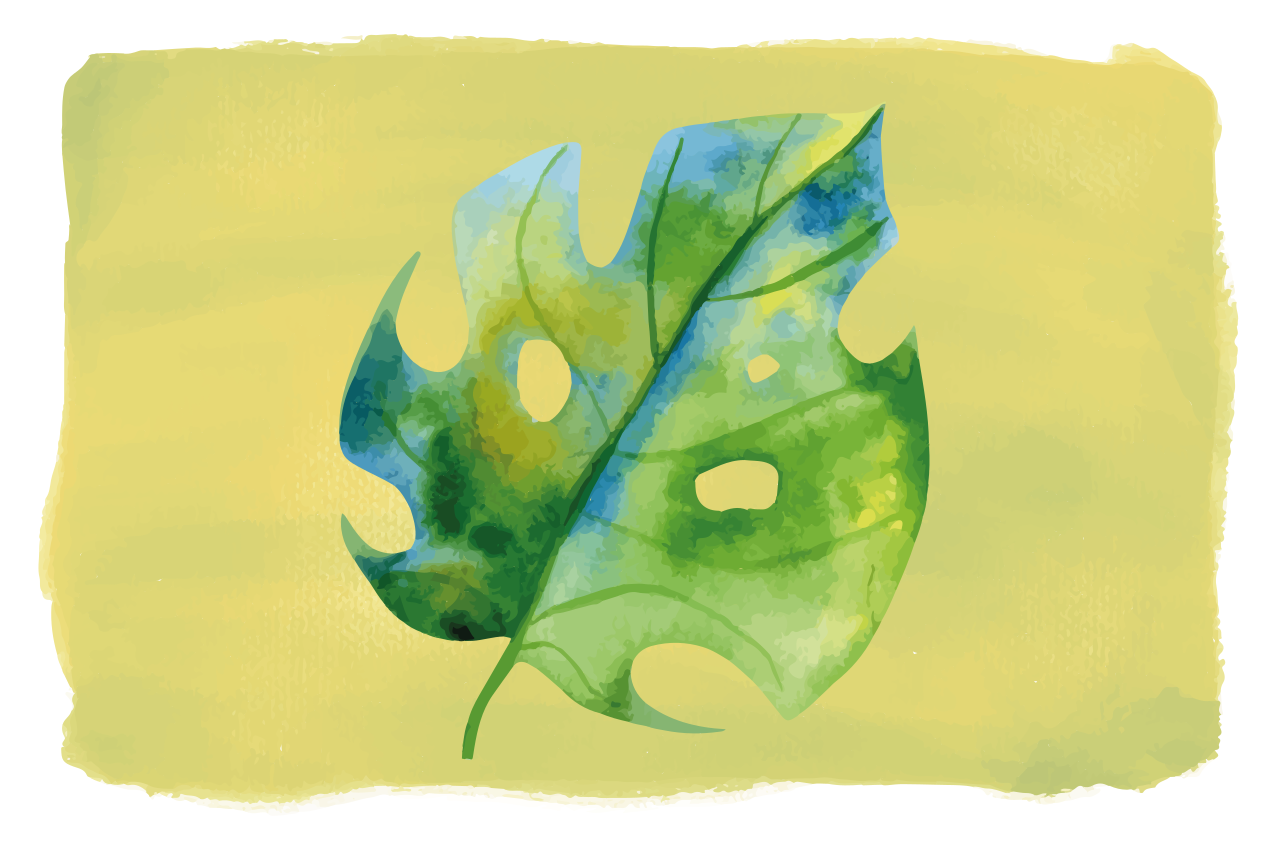 Individual original mesa diseño hoja monstera - TenVinilo