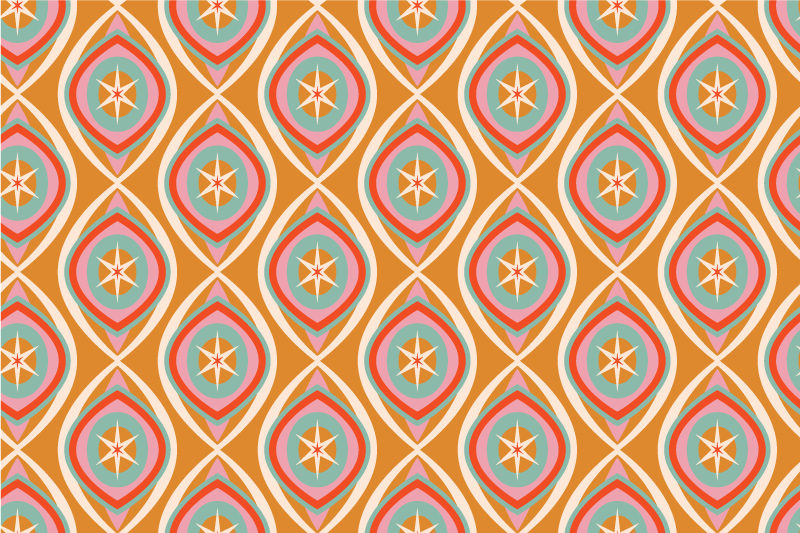 Individual original mesa patrón de estrellas coloridas - TenVinilo