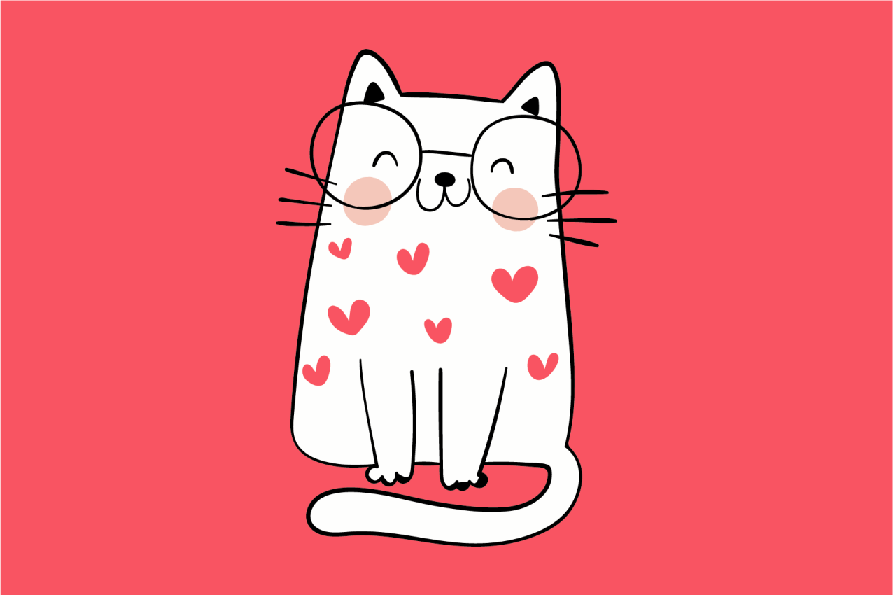 Individual mesa infantil gato adorable - TenVinilo