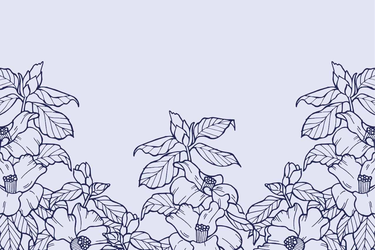 Individual original mesa patrón de bordes florales - TenVinilo