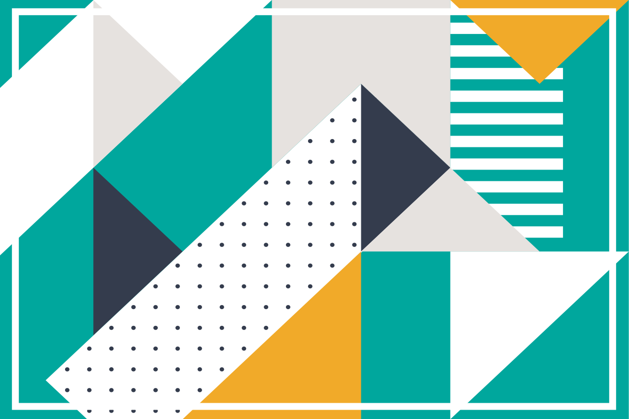 Individual mesa moderno con formas geométricas - TenVinilo