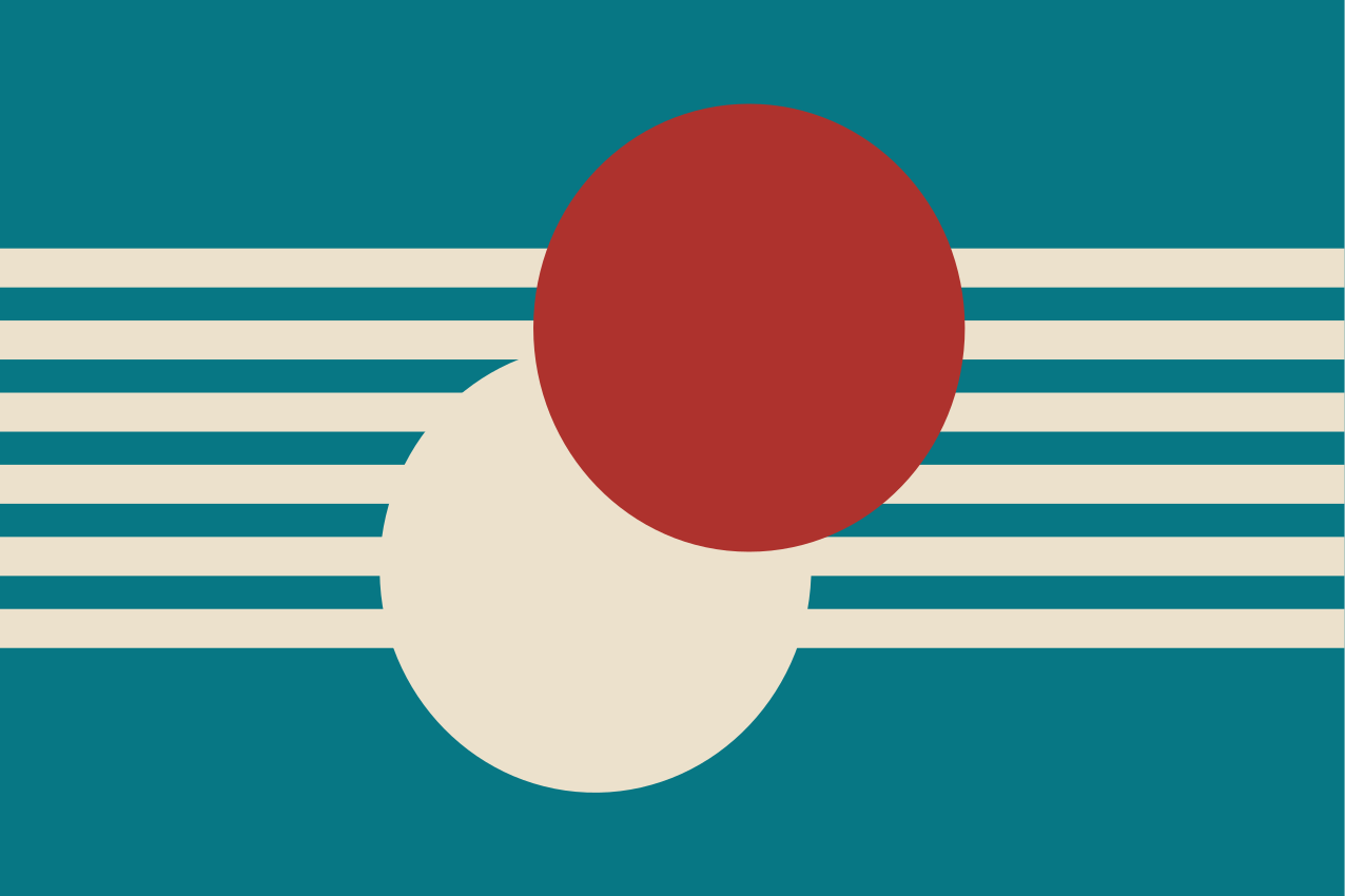 Mantel individual original Dos círculos de arte abstracto - TenVinilo