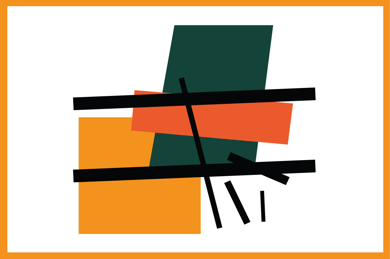 Individual mesa moderno bloques geométricos abstractos - TenVinilo