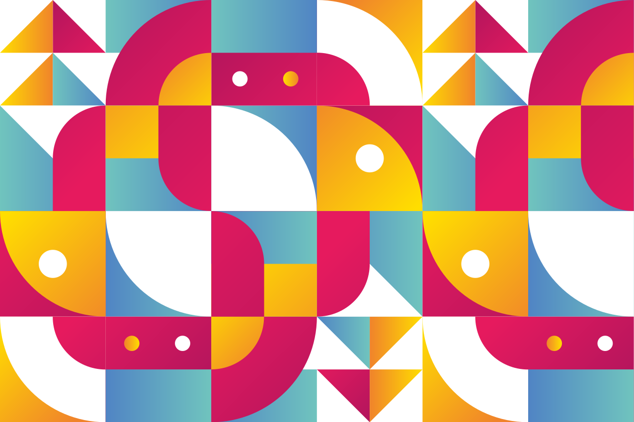 Individual mesa moderno patrones geométricos audaces - TenVinilo