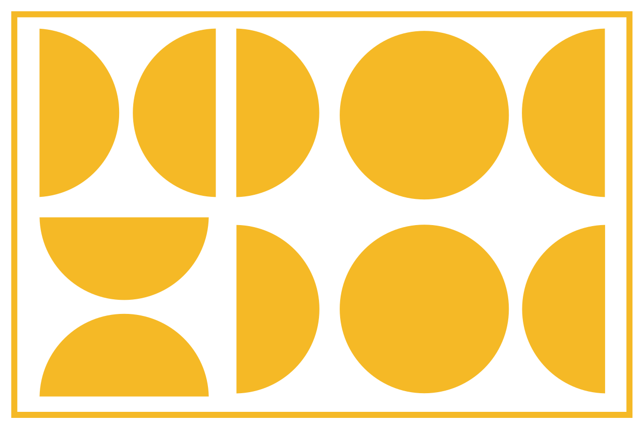 Individual mesa moderno forma geométrica amarilla - TenVinilo