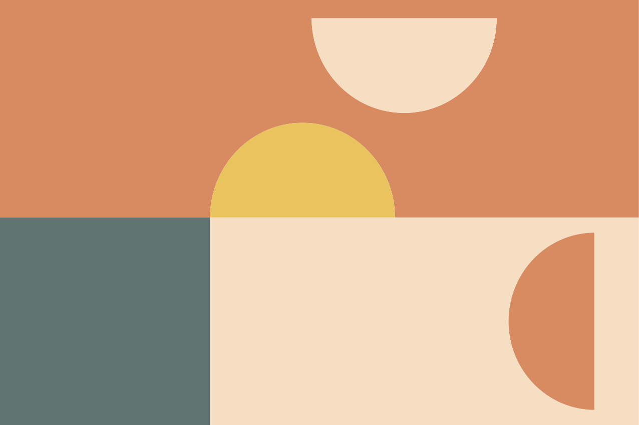 Individual mesa moderno formas geométricas coloridas - TenVinilo