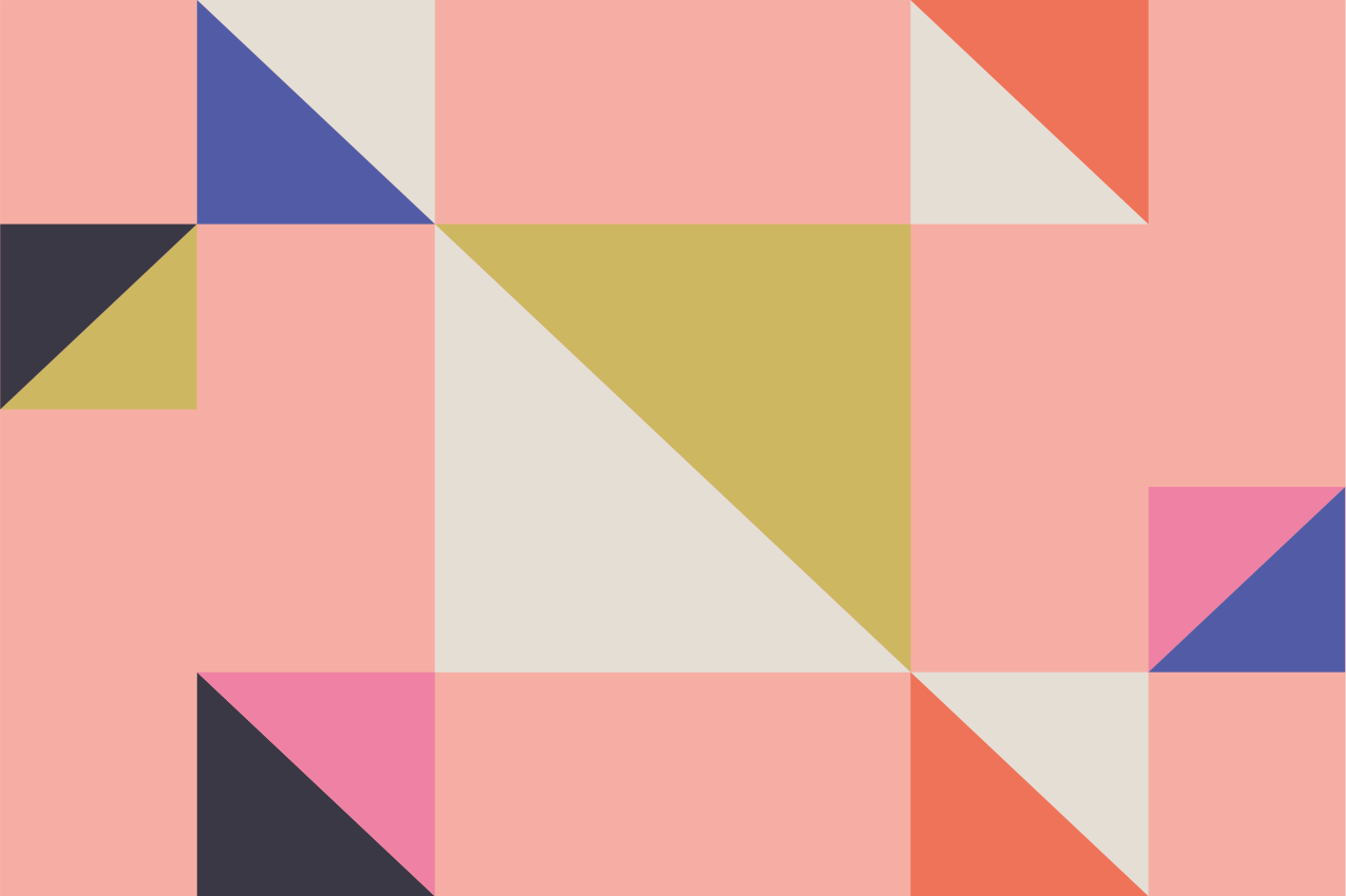 Individual mesa moderno secciones de color geométrico - TenVinilo