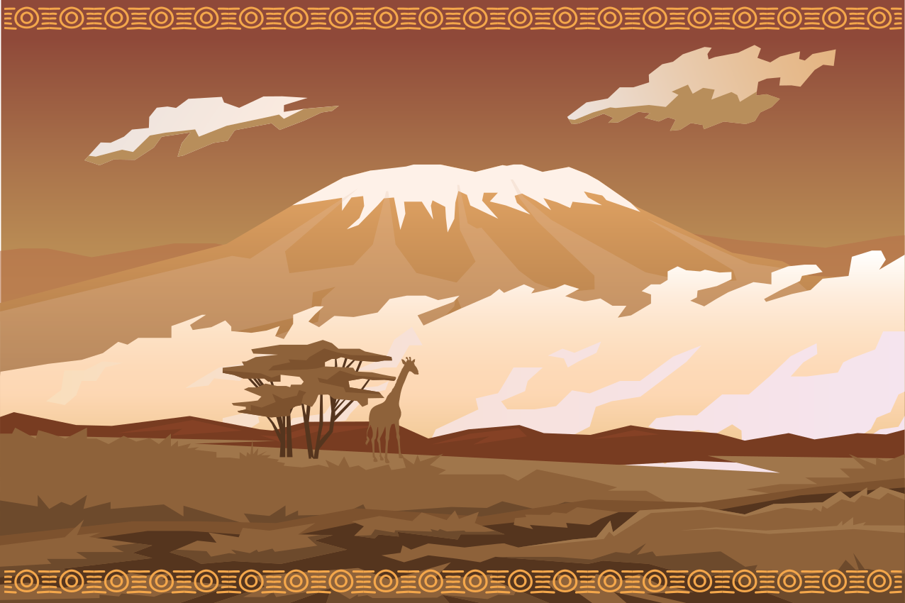 Individual original mesa escena de montañas majestuosas - TenVinilo